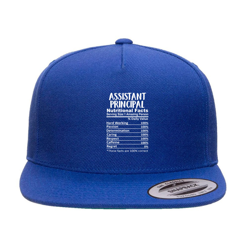 Assistant Principal Nutrition Facts Funny 5 panel snapback cap by LemonJack | Artistshot