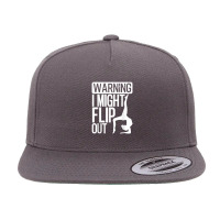 Funny Warning I Might Flip Out Gymnastics Art For Girls Boys 5 Panel Snapback Cap | Artistshot