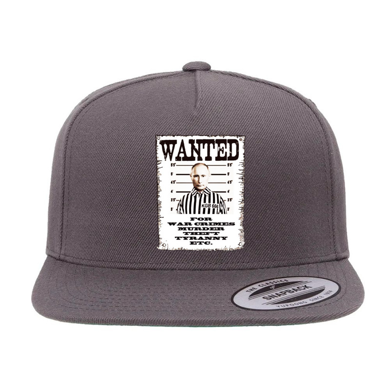 Wanted Dead Or Alive Putin War Crimes 5 panel snapback cap by halahbohk | Artistshot