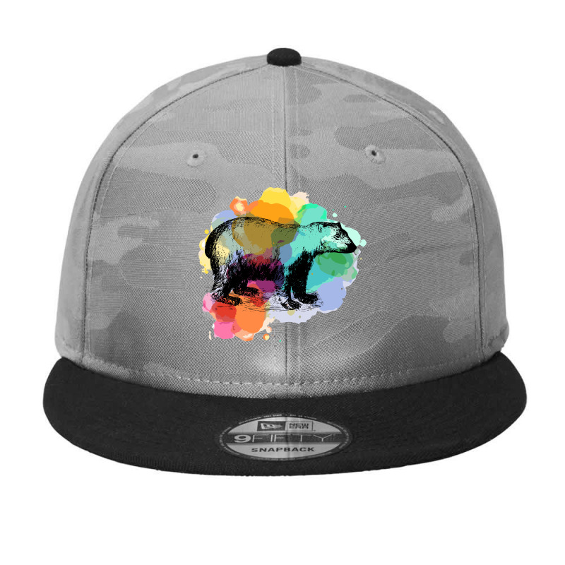 Vintage Polar Bear Camo Snapback by HRC Design | Artistshot