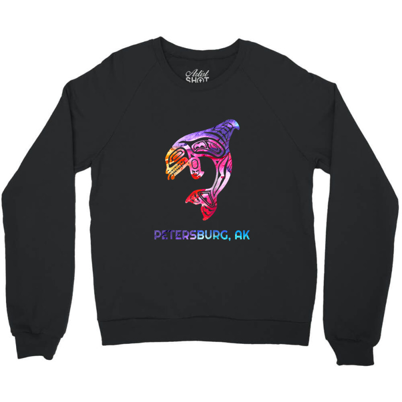 Petersburg Alaska Native American Indian Orca Killer Whale Raglan Base Crewneck Sweatshirt by ThienThuong | Artistshot