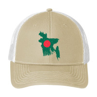 Bangladesh Map Flag Drawing Line Art Pa Trucker Cap | Artistshot