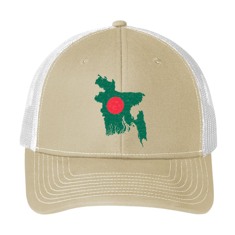 Bangladesh Map Flag Drawing Line Art Pa Trucker Cap | Artistshot