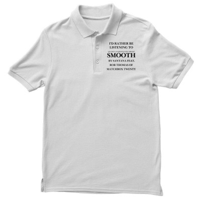 Rather Be Listening To Smooth Men's Polo Shirt Designed By Bariteau Hannah