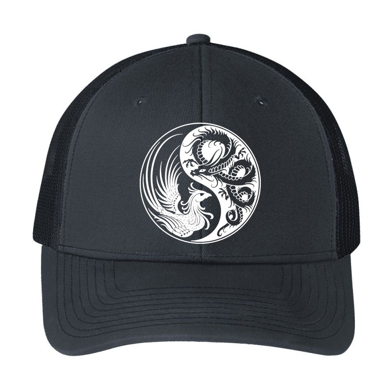 White And Black Dragon Phoenix Yin Yang Pa Trucker Cap by putrimeheng | Artistshot