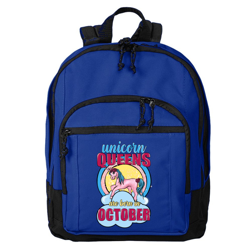 Unicorn Queens Are Born In October Basic Backpack | Artistshot