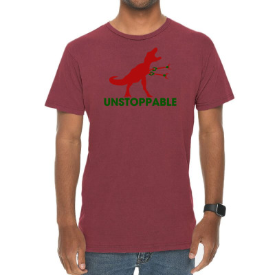 Unstoppable T Rex Vintage T-shirt Designed By Tonyhaddearts