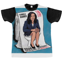 Kamala Harris On Toilet Paper Graphic T-shirt | Artistshot