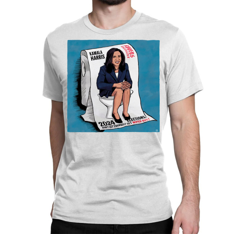 Kamala Harris On Toilet Paper Classic T-shirt | Artistshot