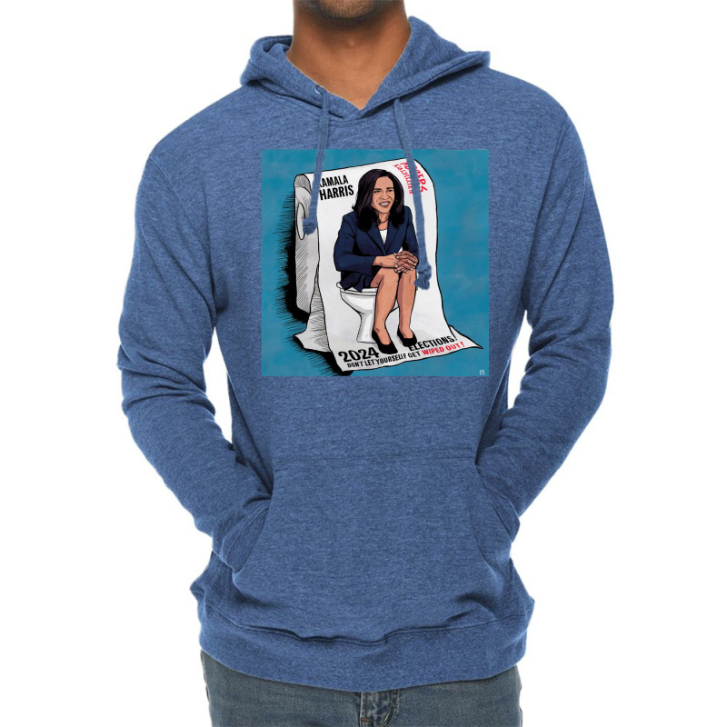 Kamala Harris On Toilet Paper Lightweight Hoodie | Artistshot