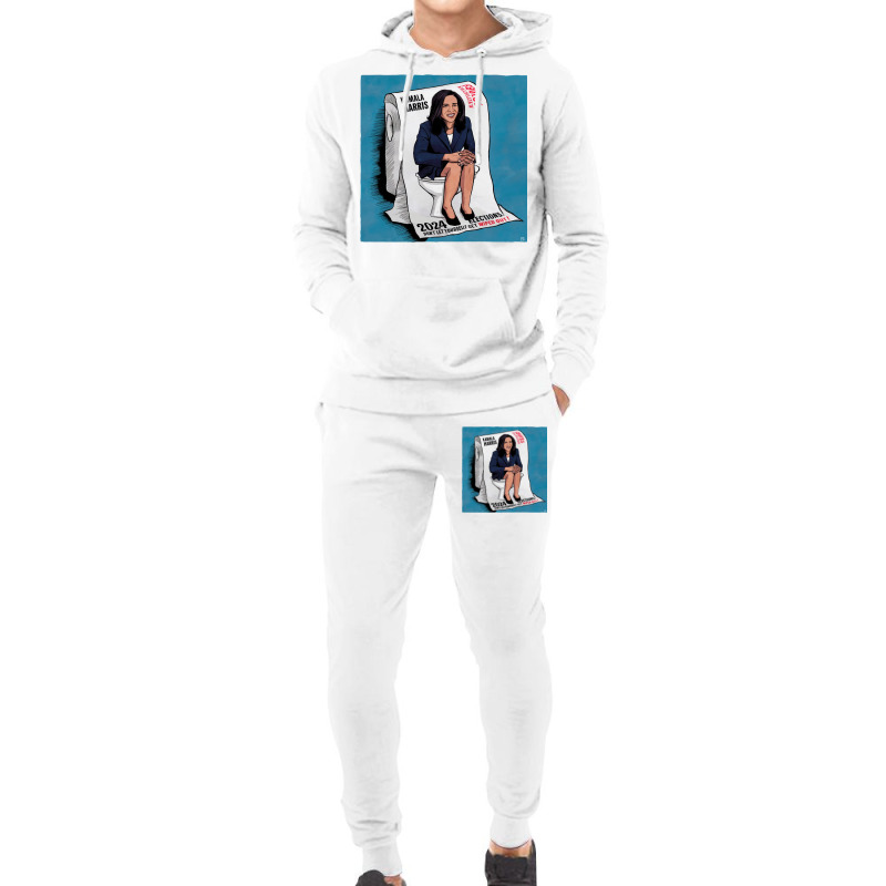 Kamala Harris On Toilet Paper Hoodie & Jogger Set | Artistshot