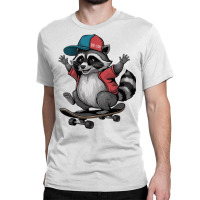 Skateboarding  Raccoon Classic T-shirt | Artistshot