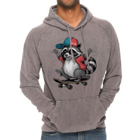 Skateboarding  Raccoon Vintage Hoodie | Artistshot