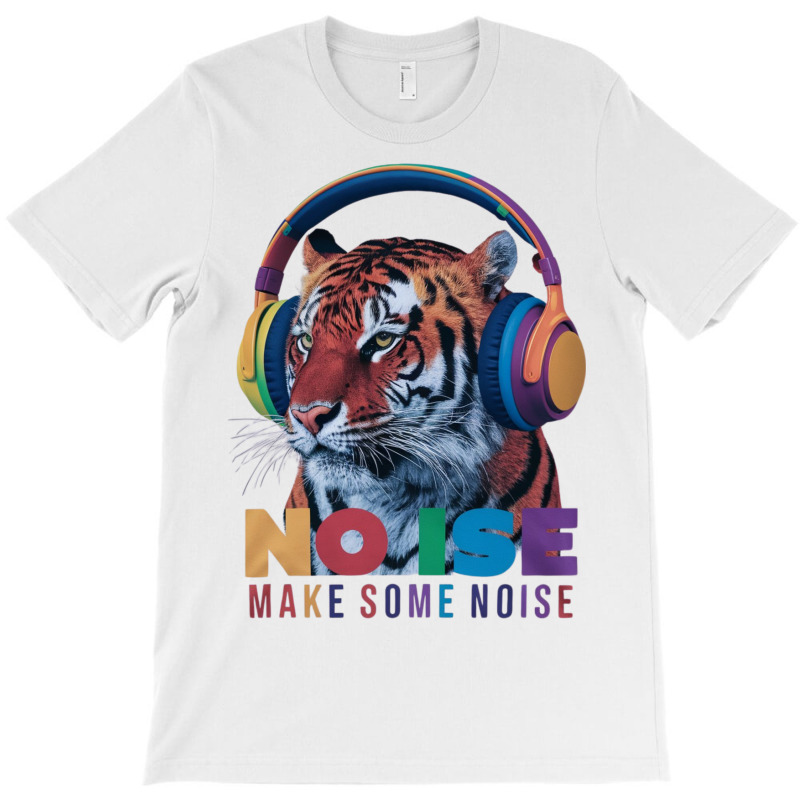 A Tiger Wearing Headphones T-Shirt by Donna Schennum | Artistshot