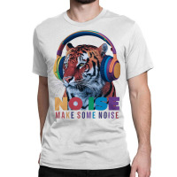 A Tiger Wearing Headphones Classic T-shirt | Artistshot