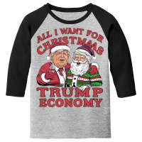 Donald Trump Wearing A Santa Youth 3/4 Sleeve | Artistshot