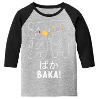 Cute Baka Cat Slap Youth 3/4 Sleeve | Artistshot