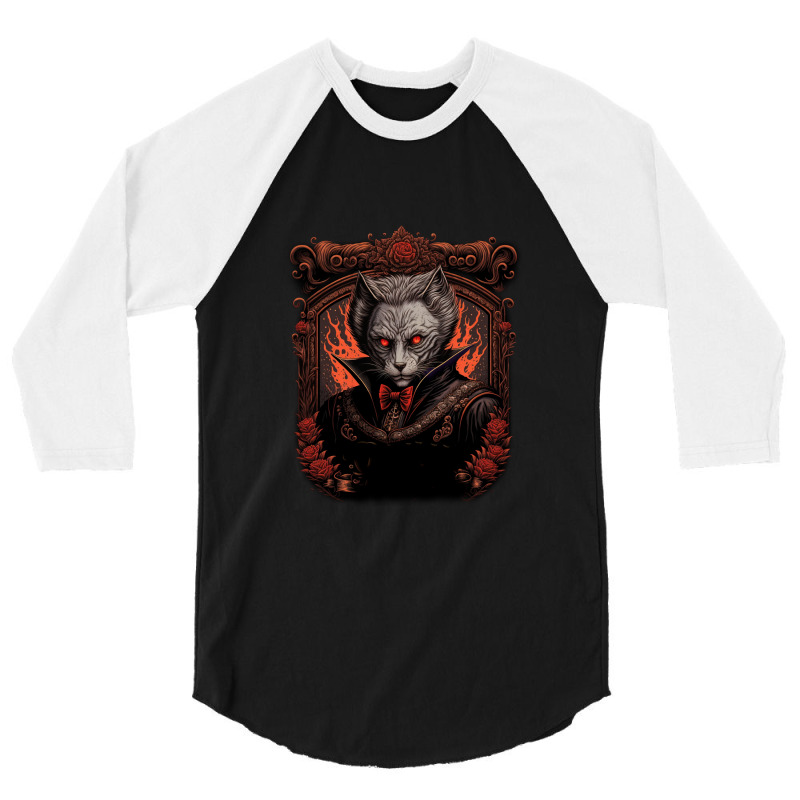 Vampire Cat 3/4 Sleeve Shirt by mailson | Artistshot