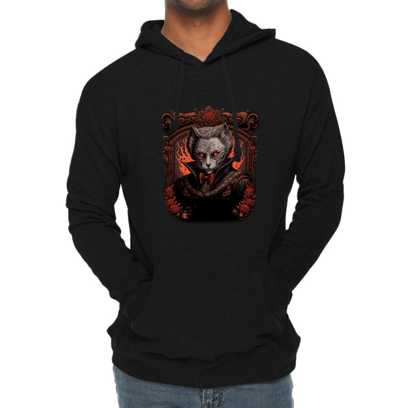 Vampire Cat Lightweight Hoodie by mailson | Artistshot