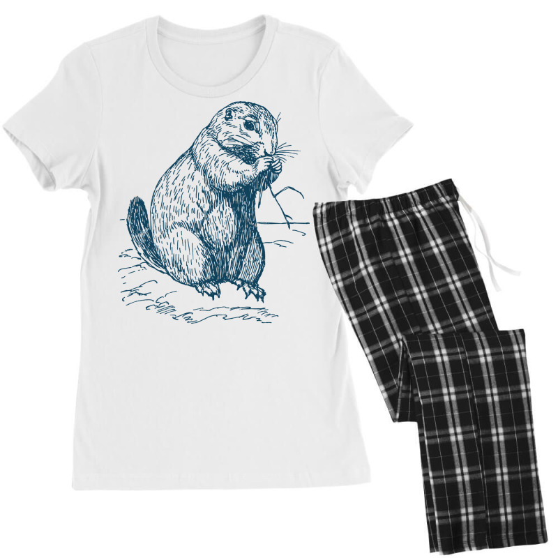 Vintage Prairie Dog Women's Pajamas Set by HRC Design | Artistshot