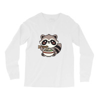 Raccoon Eating Ramen Noodle Long Sleeve Shirts | Artistshot