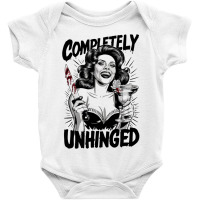 A Beautiful Woman Smiled While Holding A Knife Baby Bodysuit | Artistshot