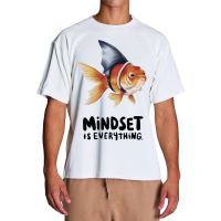 A Goldfish Wearing An Artificial Shark Fin Urban Heavy T-shirt | Artistshot