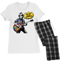 A Little Boy With Kurt Cobain Style Playing Guitar Women's Pajamas Set | Artistshot