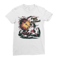 Fight Your Demon Ladies Fitted T-shirt | Artistshot