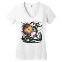 Fight Your Demon Women's V-neck T-shirt | Artistshot