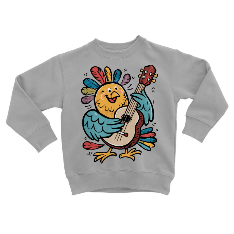 Illustration Bird Playing Biola Toddler Sweatshirt | Artistshot