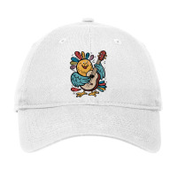 Illustration Bird Playing Biola Adjustable Cap | Artistshot