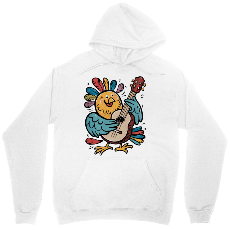 Illustration Bird Playing Biola Unisex Hoodie | Artistshot