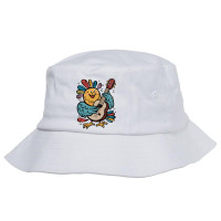 Illustration Bird Playing Biola Bucket Hat | Artistshot