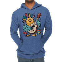 Illustration Bird Playing Biola Lightweight Hoodie | Artistshot