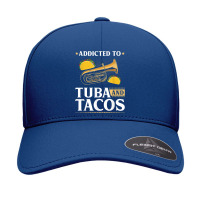 Tuba Instrument And Tacos, Funny Contrabass Tuba Player T Shirt Seamless Cap | Artistshot