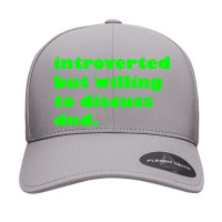 Introverted But Willing To Discuss Dnd Green Seamless Cap | Artistshot