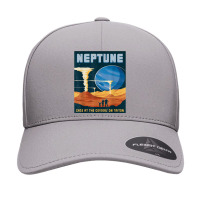 Retro Neptune Gaze At The Geysers On Triton Space Tourism T Shirt Seamless Cap | Artistshot