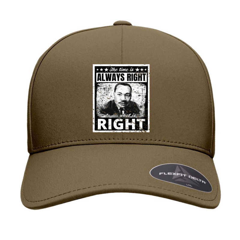 Martin Lur King Jr Mlk   Time Is Always Right Seamless Cap by Binhthai9809 | Artistshot