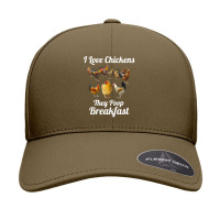 Chicken Chick I Love Chickens They Poop Breakfast Funny Chicken Farmer Seamless Cap | Artistshot