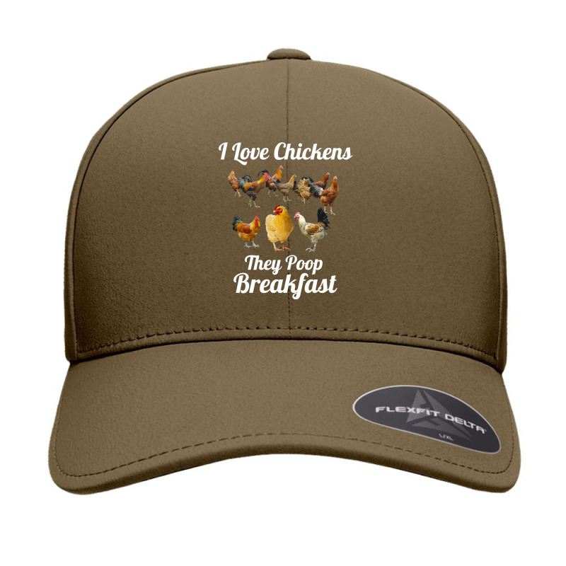 Chicken Chick I Love Chickens They Poop Breakfast Funny Chicken Farmer Seamless Cap by golferu | Artistshot