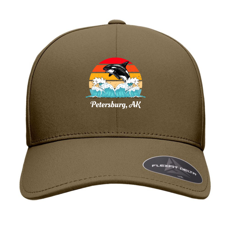 Petersburg T  Shirt Petersburg Alaska Distressed Orca Killer Whale Wav Seamless Cap by baroncrona555 | Artistshot