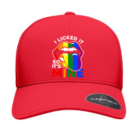 I Licked It So Its Mine Lgbtq Lips Rainbow Lgbt Seamless Cap | Artistshot