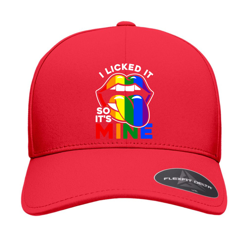 I Licked It So Its Mine Lgbtq Lips Rainbow Lgbt Seamless Cap by GrahamWalsh | Artistshot