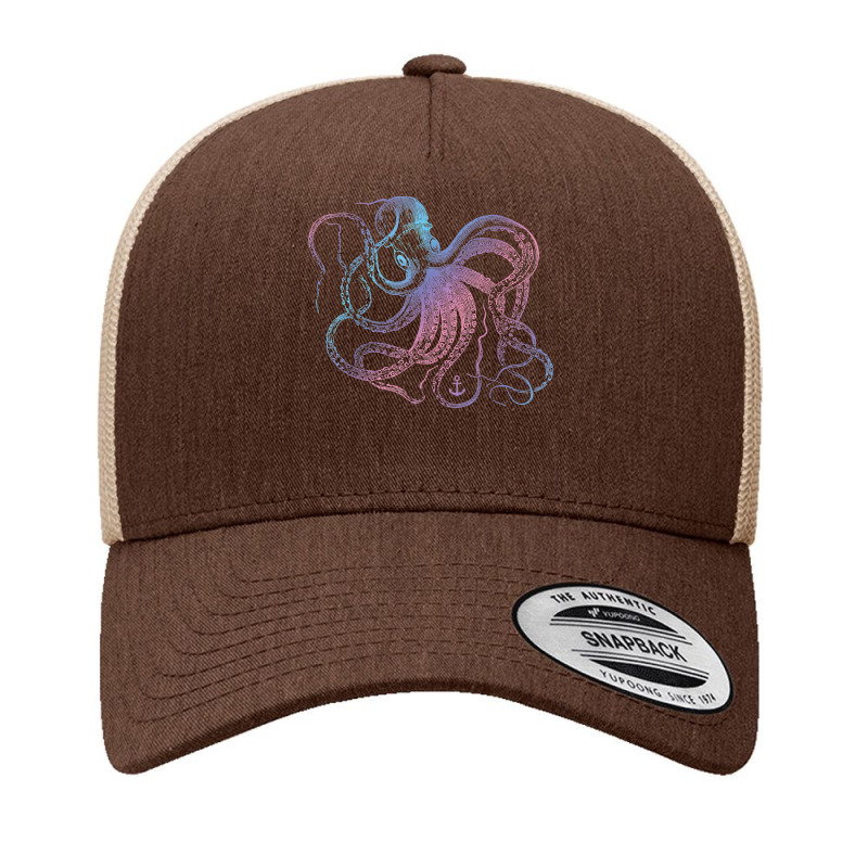 Octopus Shirt Cool Vintage Marine Biologist Ocean Sea Life 1 T Shirt Yupoong Trucker Cap | Artistshot