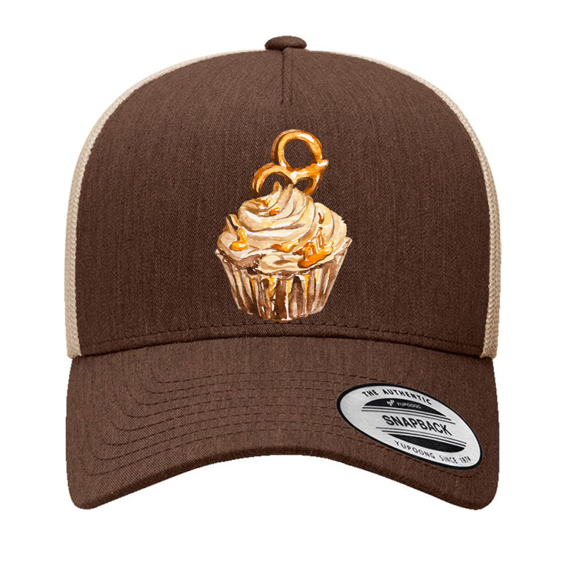 Sweet Caramel Pretzel Cupcake T  Shirt Pretzel Caramel Cupcake T  Shir Yupoong Trucker Cap by salesmanhuh | Artistshot