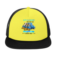 Cow Mooey Life Is Short Take The Trip Buy The Cow Eat The Cake 99 Cows Foam Snapback Hat | Artistshot