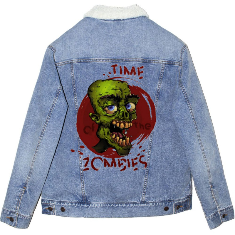 Zombie Images New Trendy Unisex Sherpa-lined Denim Jacket | Artistshot