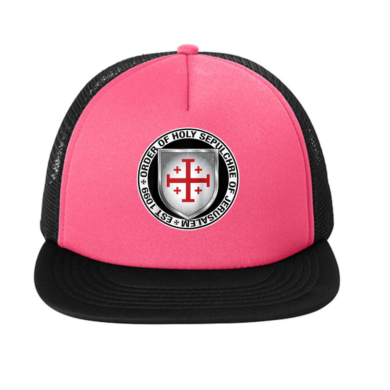 Order Of The Holy Sepulchre Of Jerusalem Shield Raglan Baseball Tee Foam Snapback Hat | Artistshot