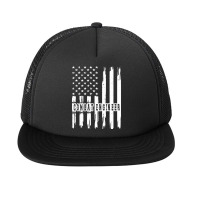 Proud Combat Engineer Us Flag Combat Engineering Pullover Hoodie Foam Snapback Hat | Artistshot